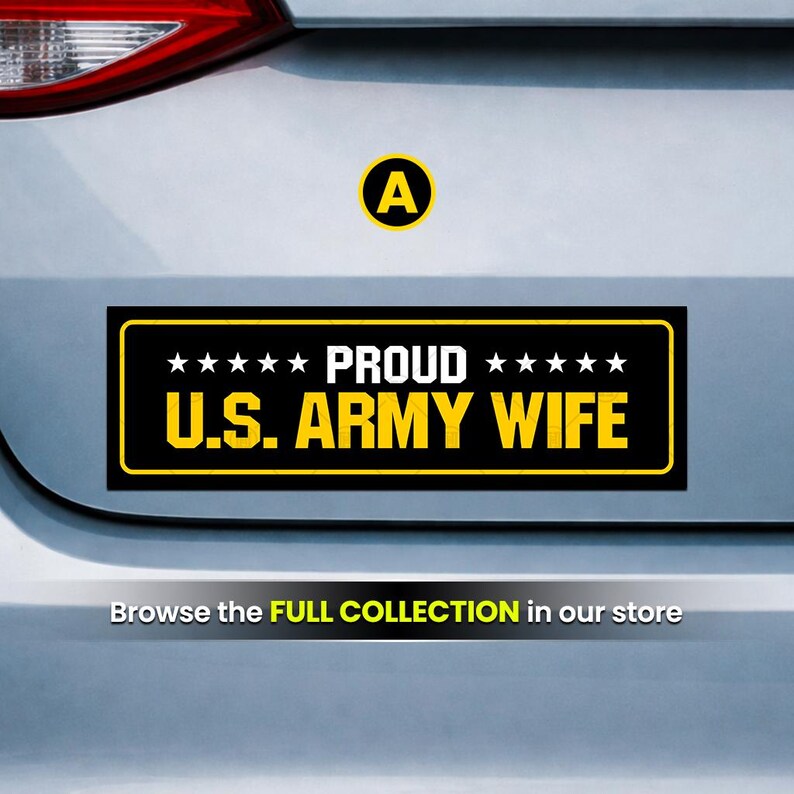 Proud Wife Mom US Military Sticker or Magnet 10x3 Inch Army Navy Marine ...