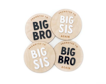 Promoted To Big Bro / Big Sis Photo Prop Sign | Home and Living | Home Decot | Gift Idea for kids