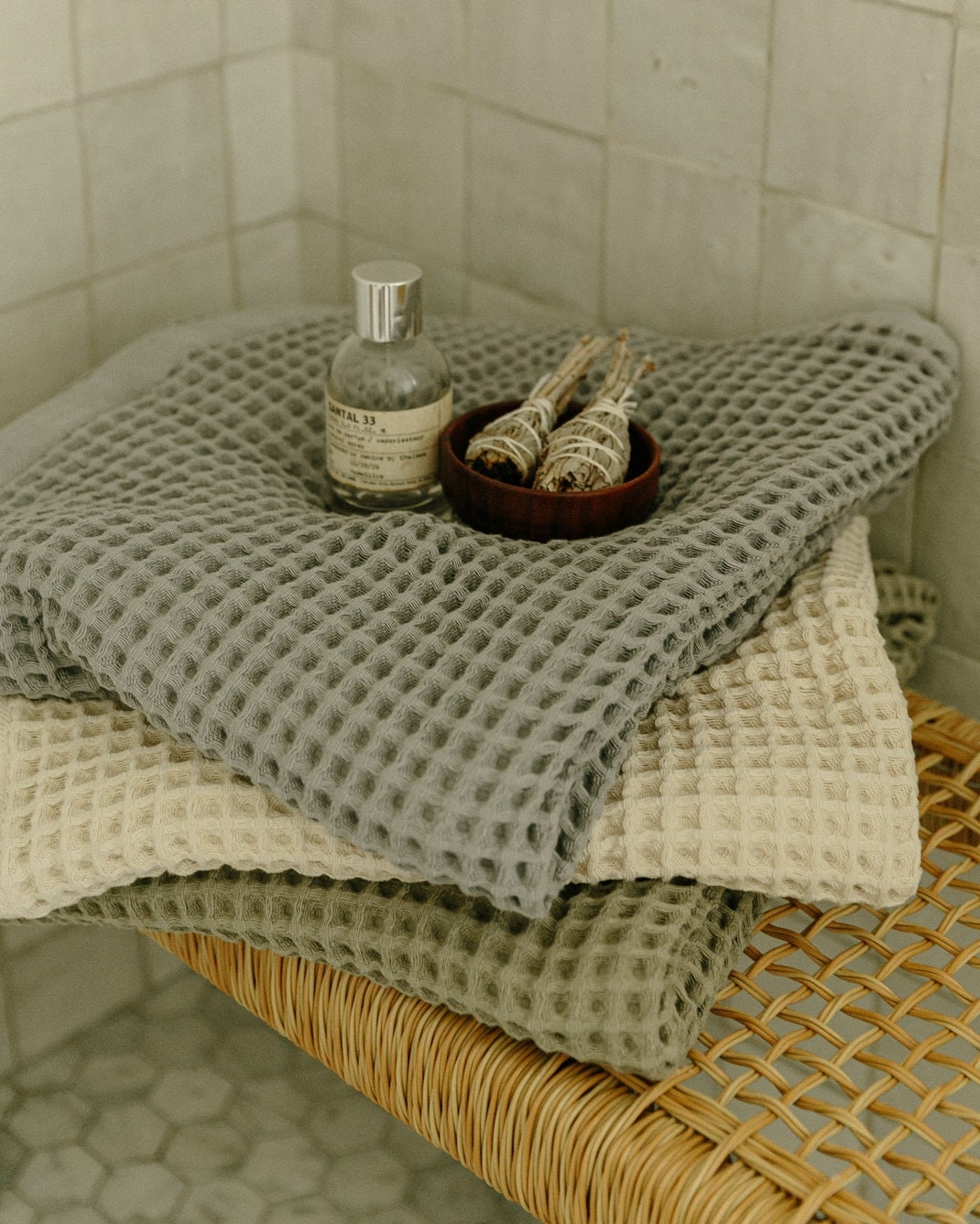 Home fourre Organic Airy Waffle Washcloth