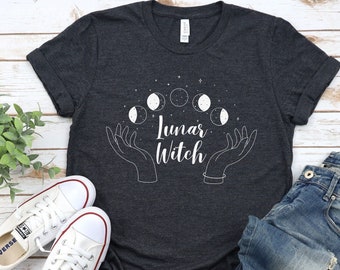 Lunar Witch T-Shirt: Celestial Moon Goddess Shirt