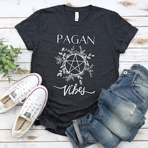 Pagan Vibes T-Shirt, Pagan Witch Shirt, Pagan Pentacle Shirt, Occult Pagan Shirt, Pagan Nature Shirt