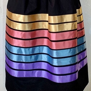 Traditional Ribbon Skirt - The Chromatic Collection in Luxe Solid Black - Large