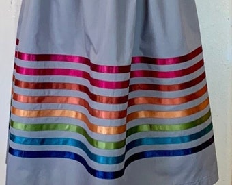 Traditional Ribbon Skirt - the Chromatic Collection - Steel