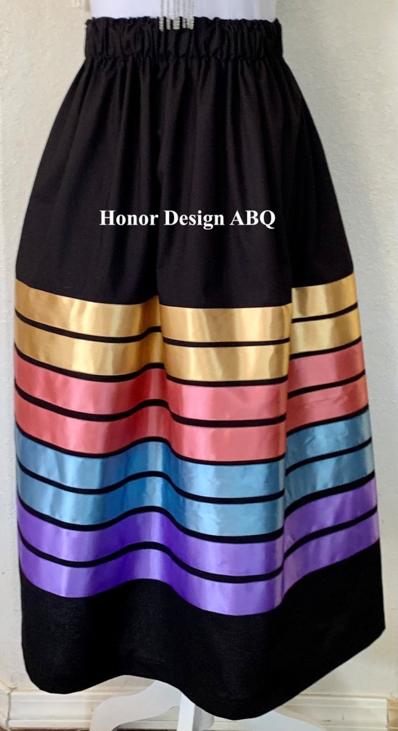 JOURDEN wool and ribbon trim skirt