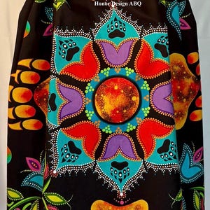 Couture Bear Paw Collection Ribbon Skirt- Bear Paw Floral &quot;Revelation&quot; Panel 2X