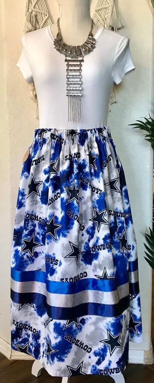 Dallas Cowboys Ribbon Skirt Tye Dye Print - Small - Etsy