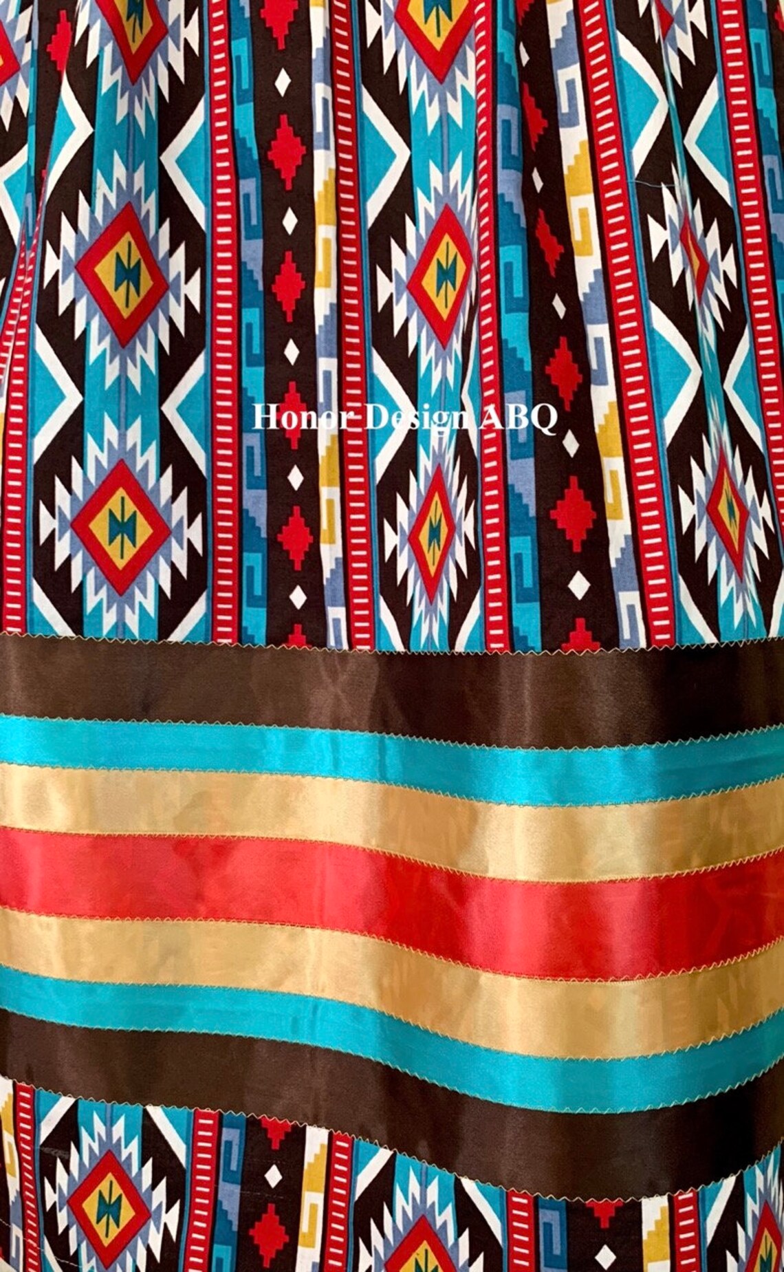 Women's Ribbon Skirt Native Geo Print Small - Etsy