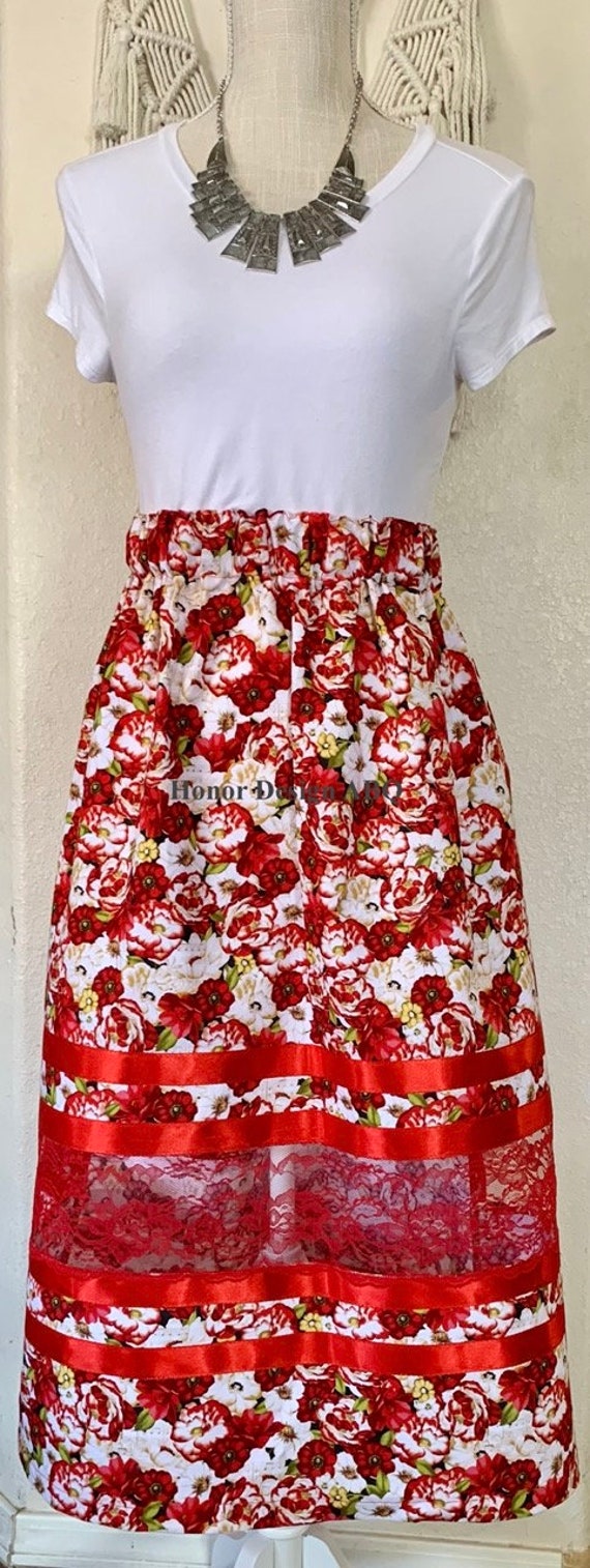 【新品未開封】andmary Flower ribbon tops / red ANDMARY】Flower ribbon tops