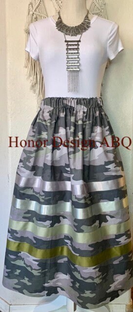 Traditional Ribbon Skirt Camouflage Print Large Etsy