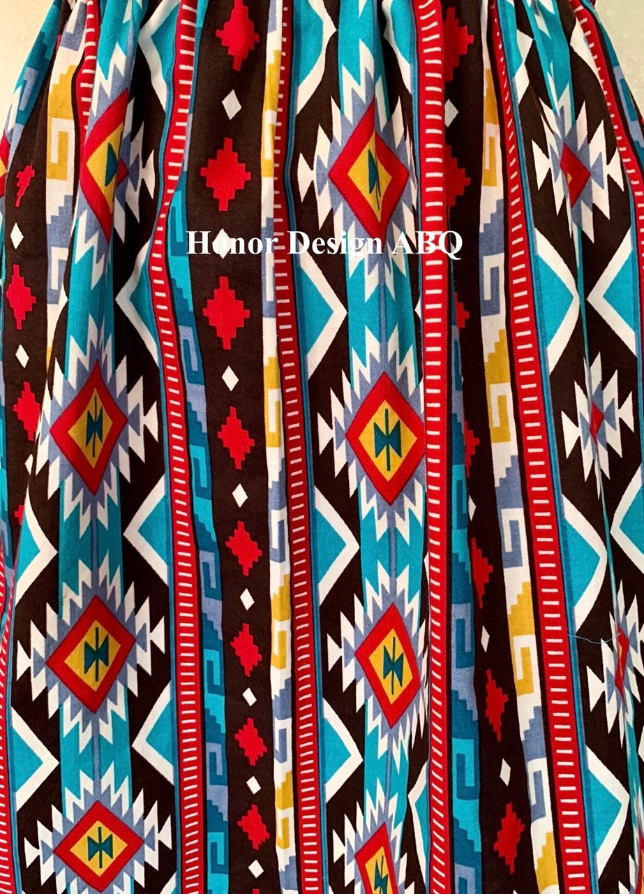 Women's Ribbon Skirt Native Geo Print Small - Etsy