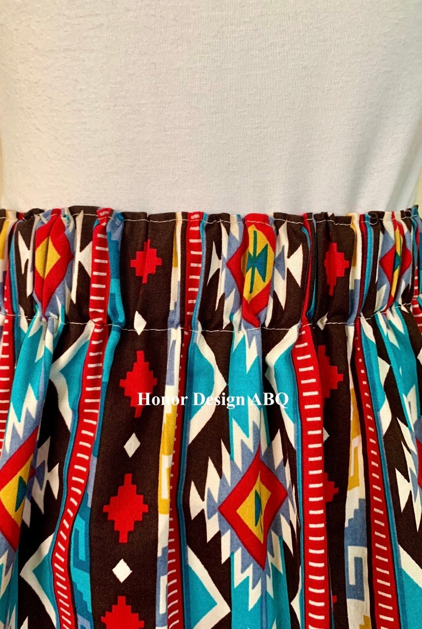 Women's Ribbon Skirt Native Geo Print Small - Etsy