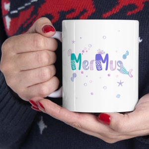 Süße Meerjungfrau Tasse, schöne Pastellfarben Kaffeetasse für Meerjungfrau oder Meermänner, perfektes Geschenk für Ihre Meerjungfrau Freund, süße Meerjungfrau Geschenk