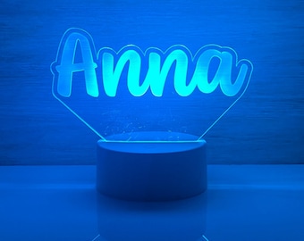 Custom Name LED Night Light - Personalized Touch, Bedroom, Kids Room, Event Decor, Party Atmosphere, Remote Control Included