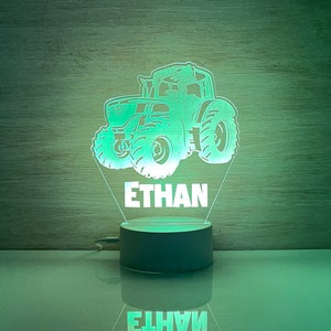 Tractor LED Night Light - Personalized Remote Control, Perfect for Farm Enthusiasts, Kids' Rooms & Unique Gifts!