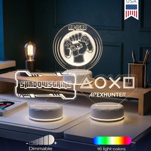 Custom Gamer Tag LED Light - Personalized Gaming Name Sign for Desk Setup, RGB Night Light for Streamers, Teens, or Gamer Room Decor