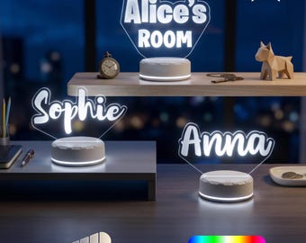 Custom Name LED Night Light - Personalized Touch, Bedroom, Kids Room, Event Decor, Party Atmosphere, Remote Control Included