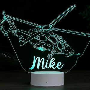 Custom LED Name Light | Helicopter Personalized LED Sign with Remote Control | LED Night Light | Light up Sign |