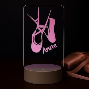 Dancer Personalized LED Night Light - Custom Gift for Dance Lovers, Bedroom, Studio Decor, Party Enhancer, Remote Included