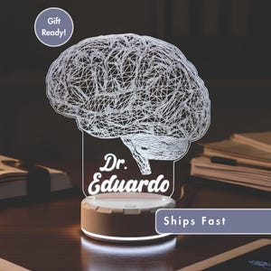 Brain Personalized LED Night Light, RC, Perfect for Students, Science Lovers & Gifts