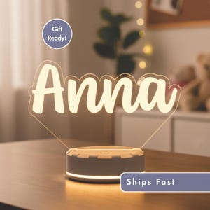 Custom Name LED Night Light - Personalized Touch, Bedroom, Kids Room, Event Decor, Party Atmosphere, Remote Control Included