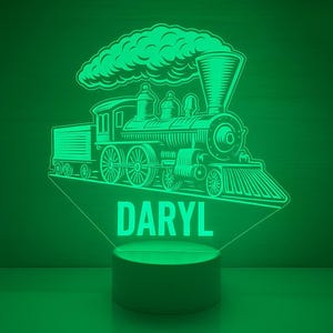 Luz LED con nombre personalizada / Letrero LED personalizado de tren con control remoto / Luz nocturna LED / Letrero iluminado /