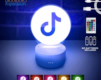 Social Media Personalized LED Night Light - Ideal for Home Offices, Tech Enthusiasts, and Modern Decor