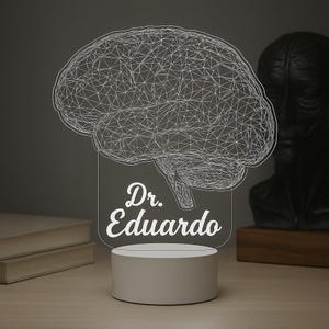 Brain Personalized LED Night Light, RC, Perfect for Students, Science Lovers & Gifts