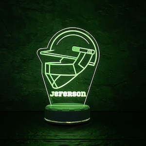 Personalized Criket RECHARGEABLE LED Night Light - Custom Gift for Fans, Sports Bedroom, Game Room Decor, Birthday Gift. Gift for Dad.