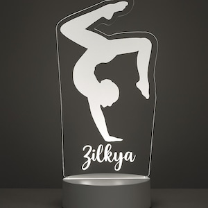 gymnastic LED Night Light - Personalized Remote Control, Perfect for Dance Enthusiasts, Graceful Vibes & Unique Gifts!