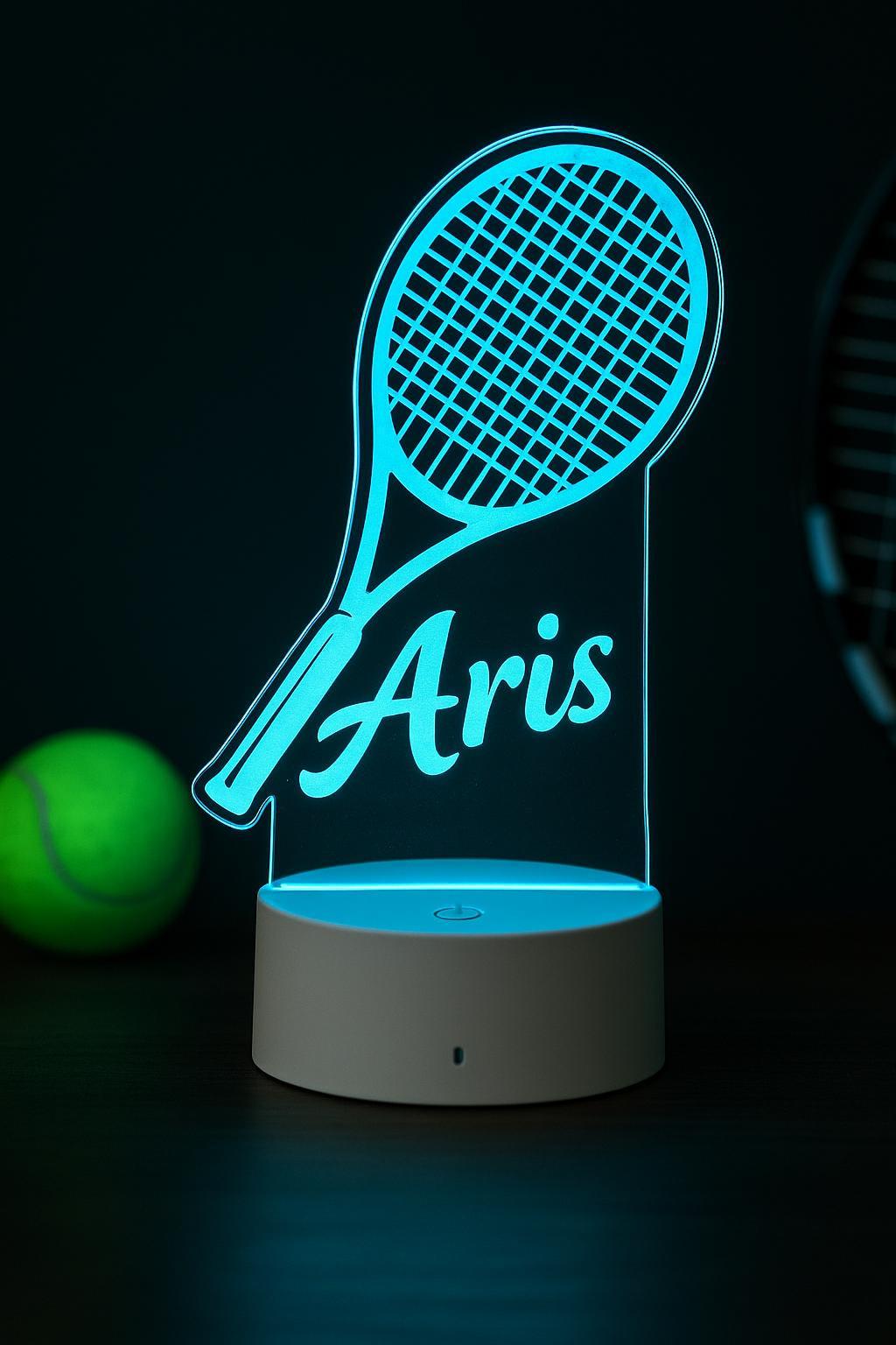 Veilleuse LED Tennis Girl Player Télécommande personnalisée