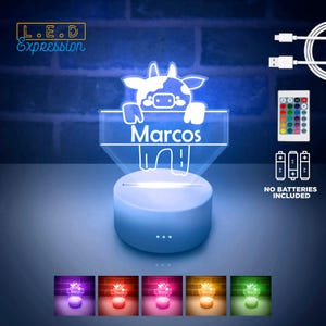 Luce notturna personalizzata a forma di animale - Lampada LED personalizzata per bambini, regalo perfetto per gli amanti degli animali, divertente decorazione per la stanza a tema fauna selvatica e natura.