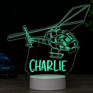 Custom LED Name Light | Helicopter Personalized LED Sign with Remote Control | LED Night Light | Light up Sign |
