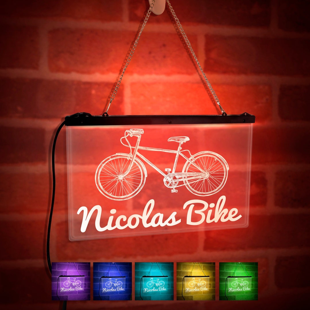 MOTOCROSS DIRT BIKE PERSONLISED 3D LED Night Light 7 Colour Change Room Lamp - Foto 4