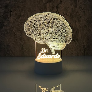 Brain Personalized LED Night Light, RC, Perfect for Students, Science Lovers & Gifts