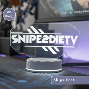 Personalized Gamer Tag Light for Streamers – Custom Name Gaming Room Decor for Teens, Kids, Esports Fans, and Content Creators