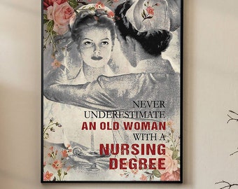 Poster In Metallo Vintage Love Nurse God Is Within Her | Targa Decorativa 20x30 Cm Con Frasi | Regalo Per Infermiere | Arredo Per Casa, Bar, Garage