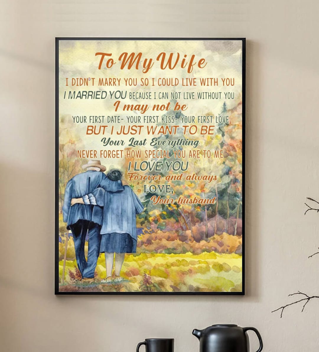 To My Wife I Love You Forever and Always Poster, From Husband Poster ...