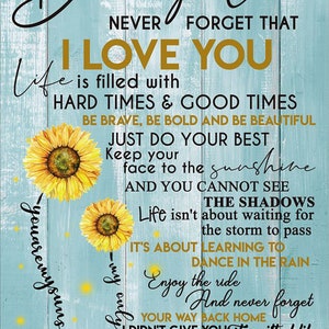 To My Daughter Never Forget That I Love You Poster, to My Daughter ...