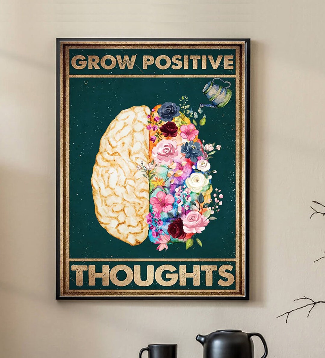 Psychology Grow Positive Thoughts Poster, Decor Room , Decor Wall ...