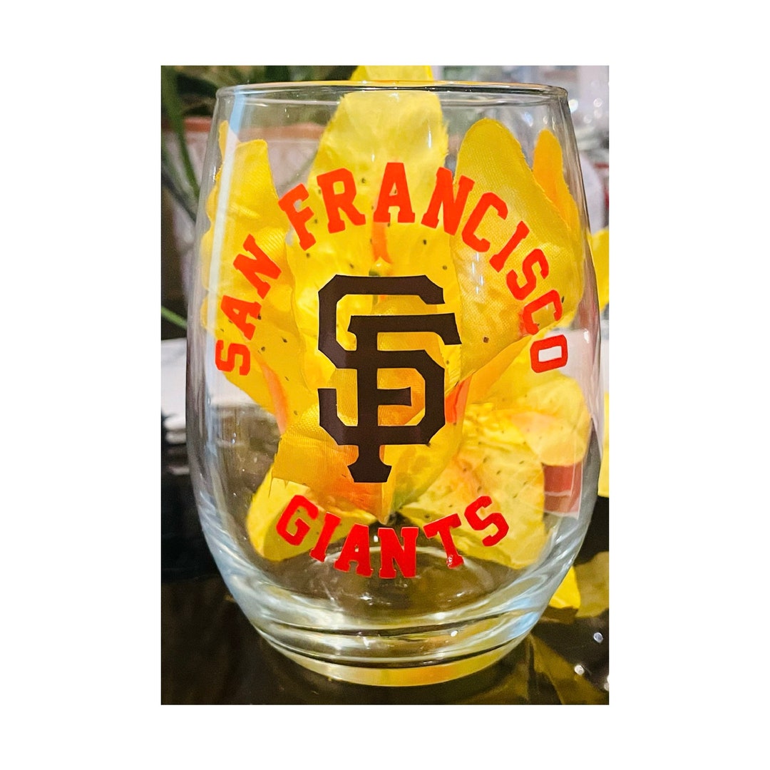San Francisco Giants Stemless Wine Glasses SF Giants Gifts Bar Glasses