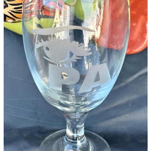 IPA Etched Bar Glasses, IPA Sayings, Custom Beer Glasses, Personalized Gifts, 16 Ounce Glass