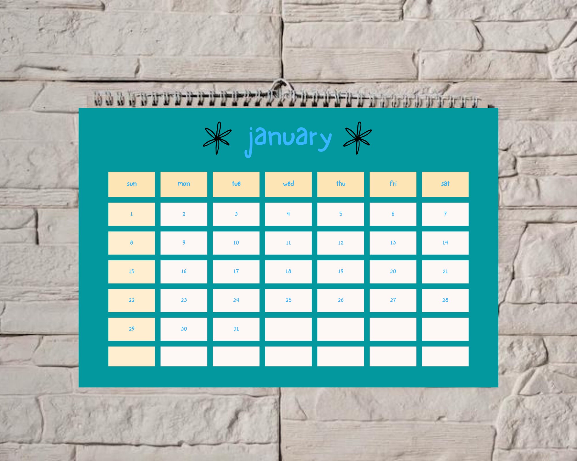 Etsy Digital Calendar 