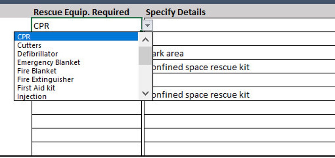 JSA Job Safety Analysis Excel Template Etsy
