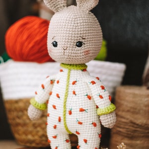 Schema coniglietto all'uncinetto. Simpatico coniglietto pasquale all'uncinetto. Modello coniglietto amigurumi. Schema coniglietto pasquale all'uncinetto. immagine 6