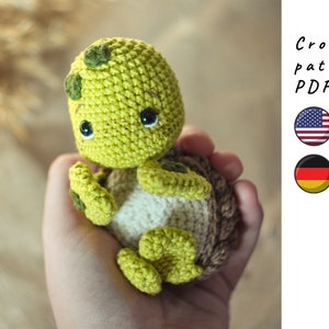 Baby turtle crochet pattern. Cute crochet turtle pattern. Amigurumi turtle crochet pattern. Baby turtle pattern.