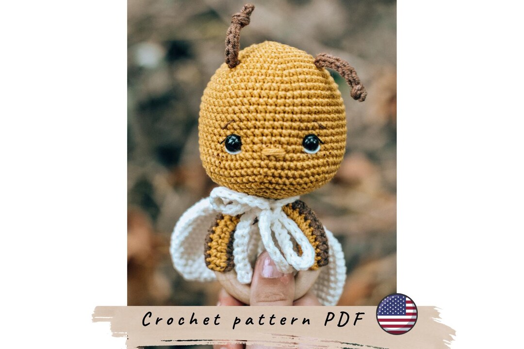 Bee Baby Rattle Crochet Pattern. Cute Crochet Bee Rattle Pattern ...