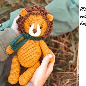 Lion crochet pattern. Lion pattern. Amigurumi lion pattern.