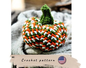 Pumpkin crochet pattern. Halloween decoration (PDF)