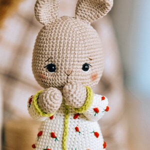 Motif lapin au crochet. Joli lapin de Pâques au crochet. Motif lapin Amigurumi. Motif lapin de Pâques au crochet. image 9