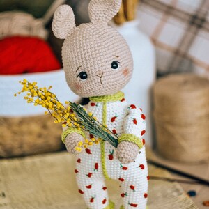 Motif lapin au crochet. Joli lapin de Pâques au crochet. Motif lapin Amigurumi. Motif lapin de Pâques au crochet. image 7